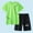 H8 Green summer clothes for toddler boys, variant on Girls Short Sets Size 7-8 Girls Summer Outfits 2 Piece Clothes Color Block Drop Shoulder Sleeve Top and Casual Short Sets Activewear
