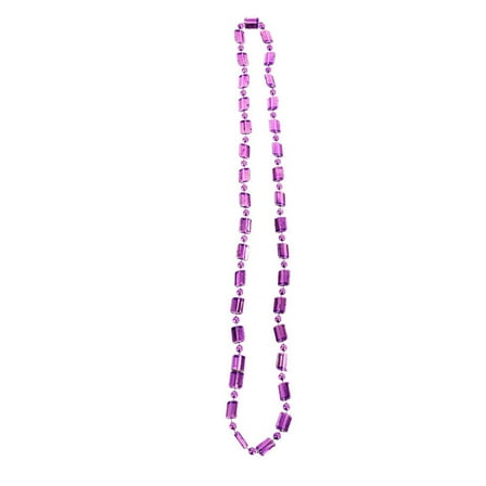 RUISINERY Mardi Gras Beads Necklaces Vibranting Color Metallic Accessories Portable for Carnival Parades Party Decorations
