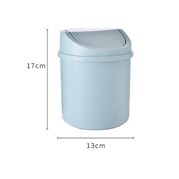 Mini Cubo de Basura de Escritorio Pequeño Tubo de Basura con Tapa Cubo de Basura del Dormitorio Cubo de Basura Limpio Caja de Almacenamiento del Espacio de Trabajo Cubo de Basura de la Oficina en el H Afortunado Sencillez