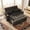Black, variant on ShiKeyi 65" 3-in-1 Convertible Sofa Bed, Pull Out Loveseat with Chenille Fabric/Hidden storage space/Cup holder, Sleeper Sofa Bed for Living Room, Gray