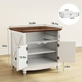 thumbnail image 5 of Flycity End Table with Drawers and Storage Cabinet, 25 Inch Bedside Table with Adjustable Shelf, Wood Nightstand with Door, Side Table for Living Room Bedroom Office, 2 Doors, 5 of 8
