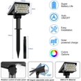 thumbnail image 4 of Paquete de 1 luz solar para exterior, 10 LED, color RGB, resistente al agua IP65, para caminos, jardín y patio., 4 of 5