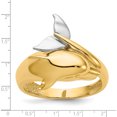 thumbnail image 3 of 14K Two-Tone Polished Dolphin Ring (Size 7.5) Made In United States d1924, 3 of 5