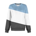 thumbnail image 4 of Women's Long Sleeve Shirts Casual V Neck Pullover Sweatshirts Trendy Striped Plus Size Tunic Tops Spring Going Out Top, 4 of 6