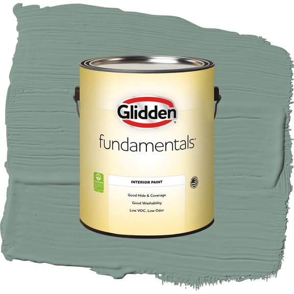 Glidden Fundamentals Paradise Found / Green, Eggshell Interior Paint, 1 Gallon