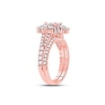 thumbnail image 4 of 14kt Rose Gold Princess Marquise Diamond Bridal Wedding Ring Band Set 1-3/4 Cttw, 4 of 4
