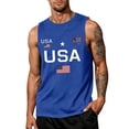 thumbnail image 2 of Mens Sleeveless Tee Shirts Casual 250 Years Of Freedom Muscle Tank Tops Sleeveless Graphic Shirts American Flag Patriotic Shirt, 2 of 3