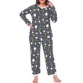 thumbnail image 5 of Cueply Halloween Womens Plus Size Pajamas Long Sleeve Pjs Sets Loungewear Sleepwear 1X-4X, 5 of 7