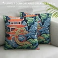 thumbnail image 3 of JEUXUS Blanche989 Chinoiserie Dragon Throw Pillow Cover for Living Room and Bedroom Asian Cushion Case Pillowcase Slip, 3 of 5