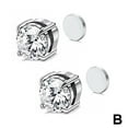thumbnail image 4 of Hypoallergenic Magnetic Diamond-Cut Men Women Black Studs Piercing No, 4 of 8