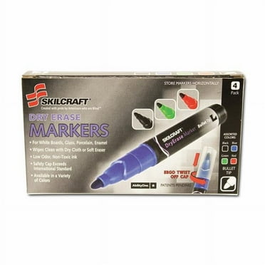 7520-01-383-7950 Skilcraft Dry Erase Marker  Medium Bullet Tip  Assorted