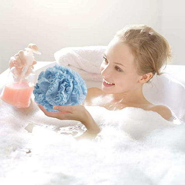 60g Lace Bath Bath Bath Flower Bath Double Layer Mesh Flower Unscented Fabric Softener Pods Laundry Pet Hair Catcher for Washing compatible with Machine Reusable Home Items Kitchen Dish Dryer Sheet