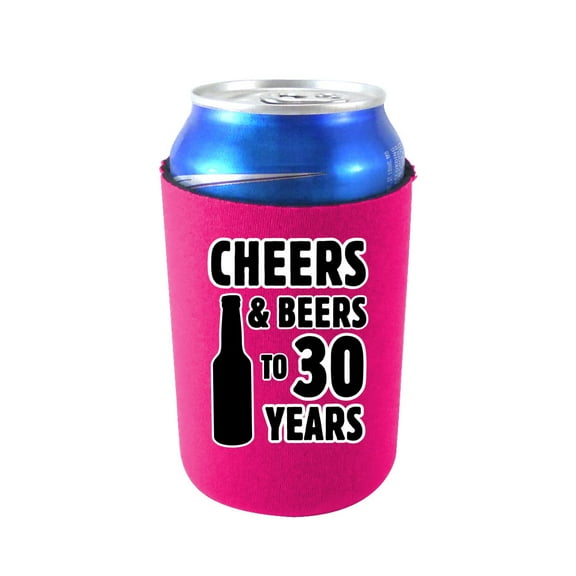 Cheers & Beers to 30 Years Can Coolie (Magenta)