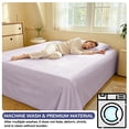 thumbnail image 5 of AuroraX Flat Sheets Sold Separately Twin , Cooling Purple Wrinkle Free Solid Bed Sheet Twin Size for Women, 5 of 6