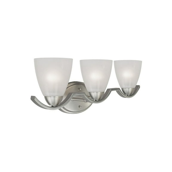 5081-03-55-Forte Lighting-Rollie - 3 Light Bath Bar-8.25 Inches Tall and 25 Inches Wide-Brushed Nickel Finish