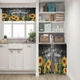 thumbnail image 2 of Sunflower Kitchen Window Curtains Valance and Tier Set 36 Inch Farmhouse Wooden Background Rod Pocket Short Tier Curtain, Vintage Sunshine Small Drapes for Kitchen Decor, 2 of 6