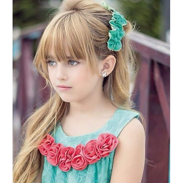 33 Pairs Hypoallergenic Earrings for Girls Sensitive Ears Studs Set -  Butterfly Earrings Set for Kids - Mermaid Earrings CZ Stud Earrings for  Little