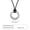 Silver Charm, variant on Mens Nordic Viking Urn Necklaces Ashes Urn Circle Pendant Cremation Rope Chain-Black Charm