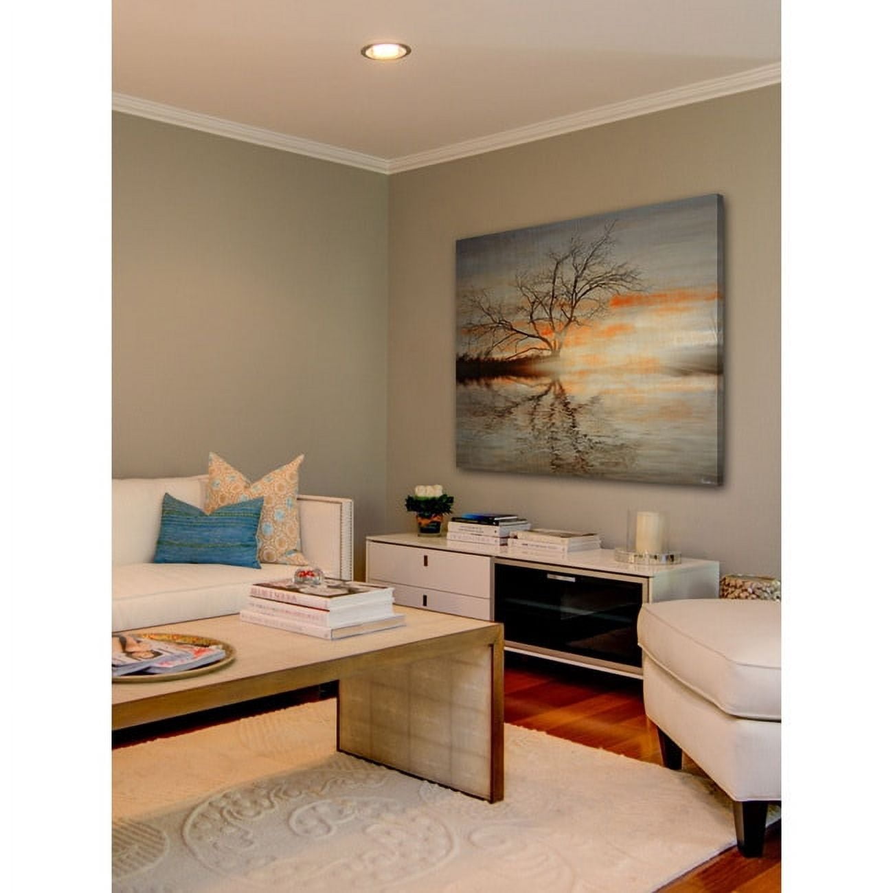 Parvez Taj Red Leafs B Canvas Wall Art, 40" x 40"