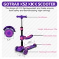 thumbnail image 6 of GOTRAX KS2 2-in-1 Foldable Kick Scooter with Removable Seat Great for Kids 2-8 Years Unisex, Purple, 6 of 8