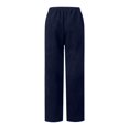 thumbnail image 6 of LEKODE Pants Women Straight Leg Elastic High Waist Corduroy Pants Pull On Casual Fall Winter Pant Tapered Trousers Navy M, 6 of 6