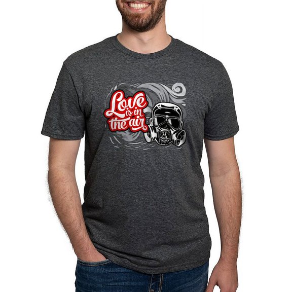CafePress - Love Is In The Air Mens Tri Blend T Shirt - Mens Tri-blend T-Shirt