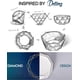 thumbnail image 2 of Ramekins 8 oz, Porcelain Ramekins Oven Safe, Geometric Style Ramekins for Baking Souffle, Ice Cream, Set of 6, White, 2 of 4