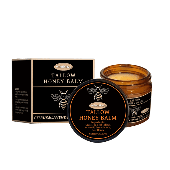WoodSleep Tallow Honey Moisturizer, Gently Moisturizes Dry Skin With Moisture Lock Refreshing Cream