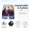 thumbnail image 3 of Yiaed Colorful Cloud Sleeping Cat Print Mens Swim Trunks Bathing Suit Compression Liner Beach Swim Shorts Swimwear Quick Dry Zipper Pocket No-Chafing Board Short-Medium, 3 of 6
