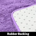thumbnail image 3 of WOVTE Purple Round Rug for Bedroom, Fluffy Circle Rug 4' x 4' Furry Carpet for Teen Room, Shaggy Circular Rug for Nursery Room, Fuzzy Plush Rug for Dorm, Cute Room Decor, 3 of 7