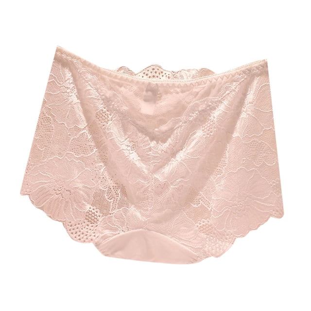 YDLCAFD Ladies' Lace Sexy Solid Color Transparent Mid High Waist Plus Size Triangle Pants