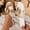White, variant on Women's Snake Print Buckle Sandals Low Block Heel Dressy Slippers for Wedding and Date Nights White 6