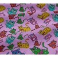thumbnail image 4 of oneOone Cotton Jersey Dusty Purple Fabric Kitten Cats Craft Projects Decor Fabric Printed By The Yard 58 Inch Wide-A3Y, 4 of 4