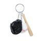 thumbnail image 2 of Llavero de bate de béisbol, llavero de béisbol, regalo de cumpleaños, recuerdo, llavero de sóftbol Negro, 2 of 9