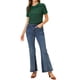 thumbnail image 2 of INSPIRAR CHIC Blusas de Manga Corta con Cuello Peter Pan en Contraste y Lunares XL Verde, 2 of 6