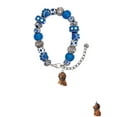 thumbnail image 2 of Delight Jewelry Resin Tan Lion Blue Paw Print Bead Bracelet, 7"+2", 2 of 4