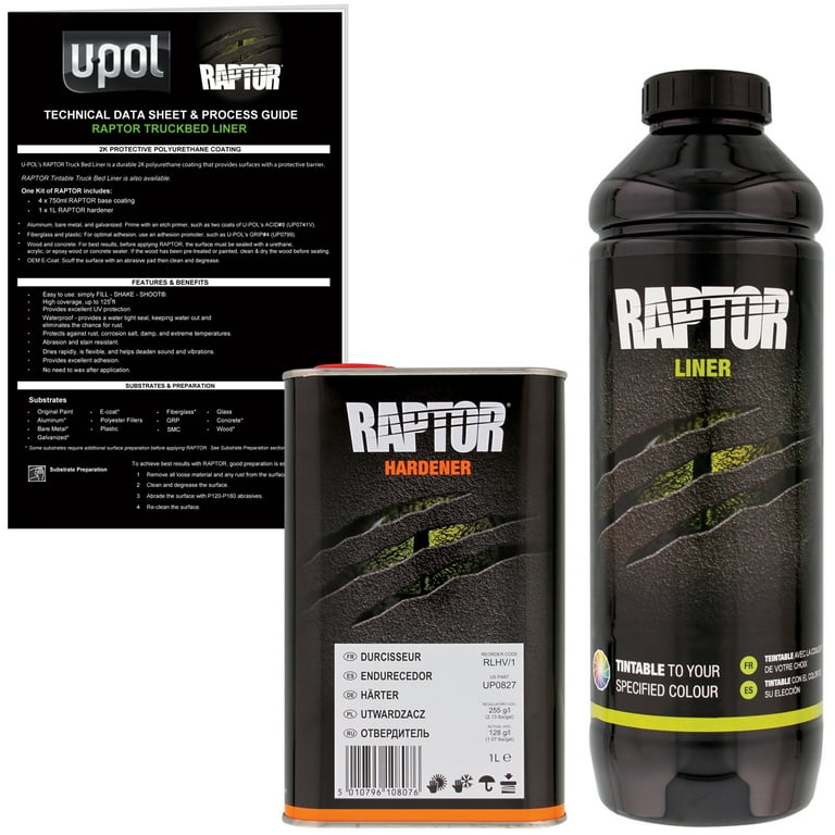 Raptor Tintable Urethane Spray-On Truck Bed Liner & Texture