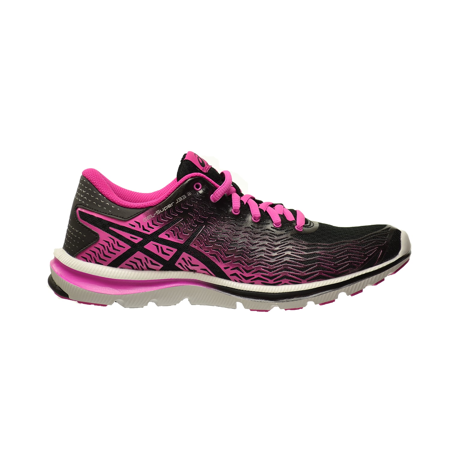 Surichinmoi Wanneer gelei asics women's gel-super j33 2-w running shoe, black/pink glow/silver, 6 m  us - Walmart.com