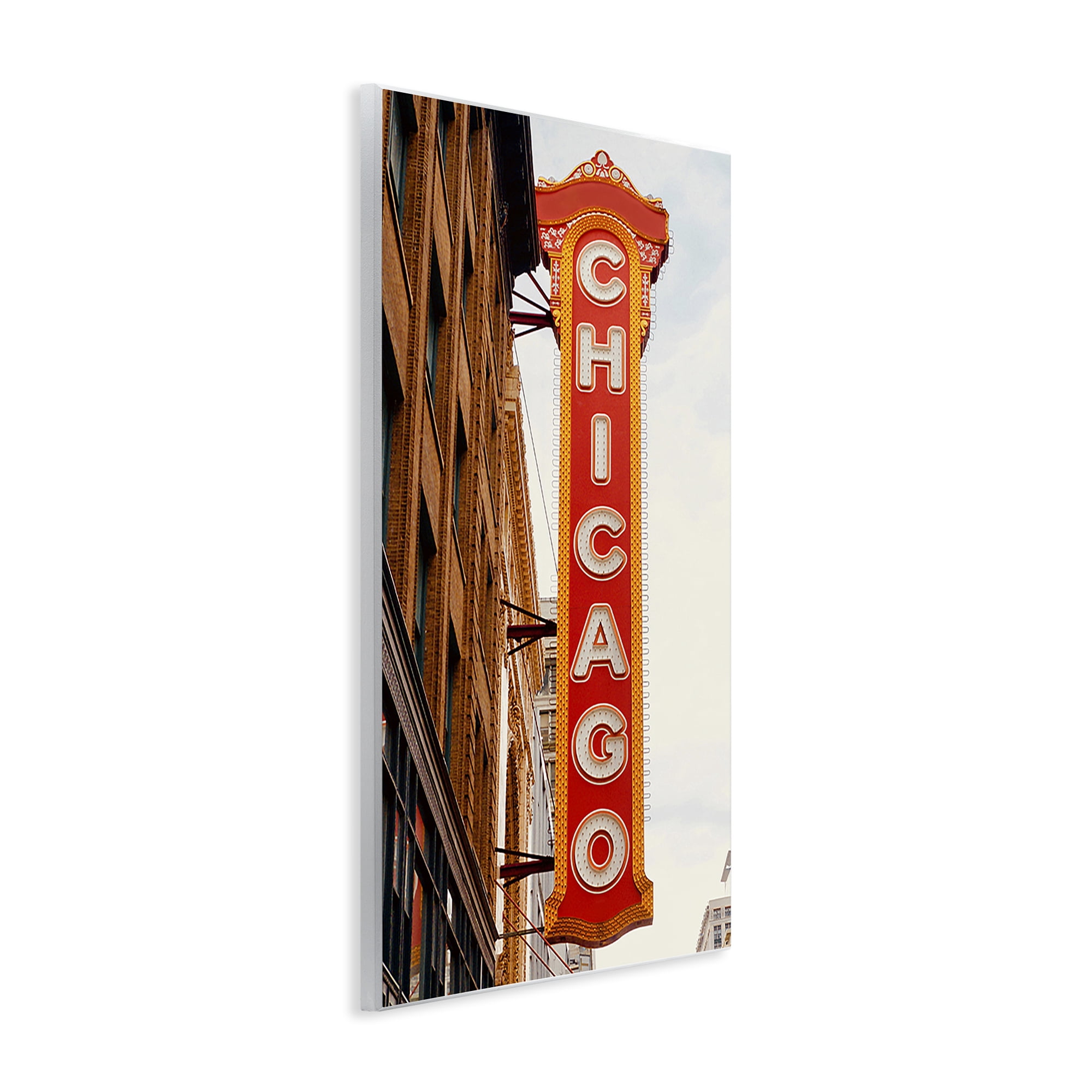 Stupell Industries Chicago City Sign Cities & Countries Photography Unframed Art Print Wall Art, 10 x 15