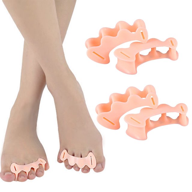 2 Pairs Bunion Corrector Pain Reduce High Elastic Toe Spacer Toe Separator