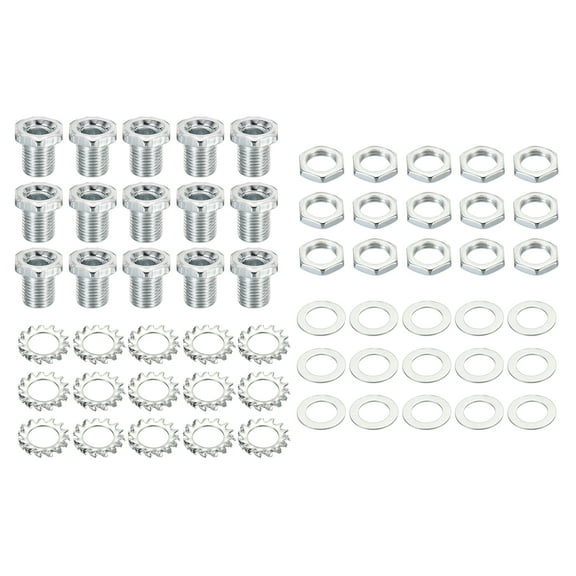 Uxcell M10 Thread 15mm Tall Hex Hollow Screw Bolts Chandelier Bolt Lamp Fasteners 60 Pack