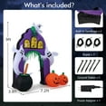 thumbnail image 4 of Costway 9 Ft Tall Halloween Inflatable Castle Archway Decor w/ Spider Ghosts &Built-in Lights, 4 of 9
