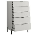 thumbnail image 6 of FESTIVO Modern 30" 5-Drawer Dresser Chest with Metal Handles - Off-White, 6 of 8