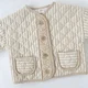 thumbnail image 3 of Chaqueta de algodón con rombos para niños y niñas, abrigo de rayas coreanas de Boutique, ropa de otoño, 0-4 años, 3 of 4
