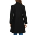 thumbnail image 3 of Abrigo de cuello alto INSPIRE CHIC para mujer, abrigo de invierno de manga larga L Negro, 3 of 6