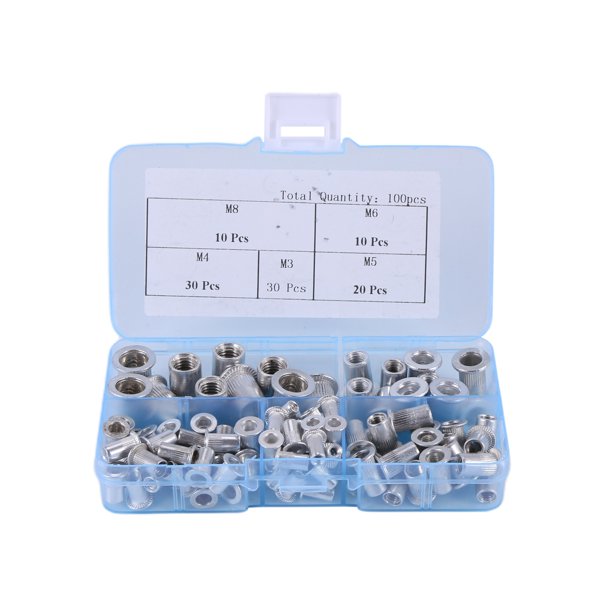 Kzxbty Aluminum Alloy Rivetnut Flat Head Threaded Rivet Nut Insert