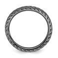 thumbnail image 2 of Sterling Silver Stackable Expressions Polished Black-plate Wave Ring Size 9, 2 of 3