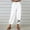 White, variant on QUINDOS Womens Pants Taper Ankle Length High Waisted Activewear Sweatpants Cotton Linen Print Athletic Fit Pants with Pockets