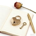 thumbnail image 5 of dajkiuy Heart Lock with Key, Small Heart Shaped Padlock, Love Locks for Diary, Jewelry Box, Storage Box, Valentine Gift, 5 of 6