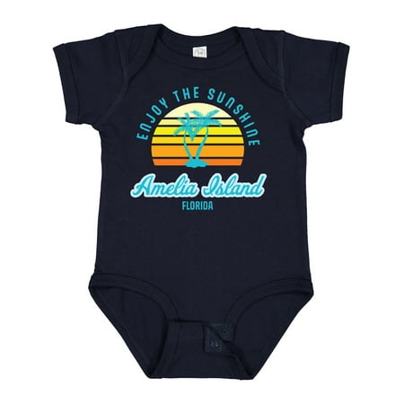 

Inktastic Summer Enjoy the Sunshine Amelia Island Florida in Blue Boys or Girls Baby Bodysuit